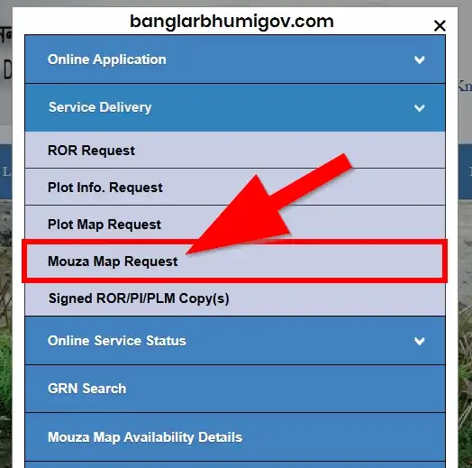 BanglarBhumi Mouza Map Request